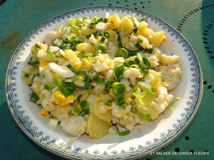 Aillet et salade de choux fleurs