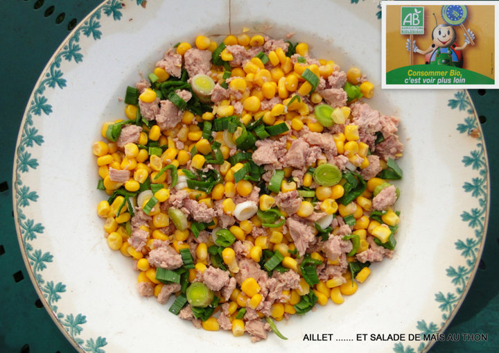 Aillet et salade de maïs