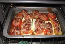 Tomates et courgettes farcies