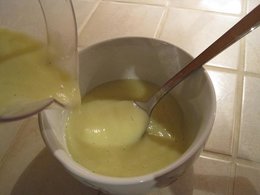 Potage courgettes-reblochon