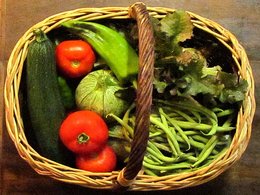 Beau panier de légumes