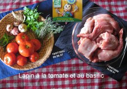 LAPIN A LA TOMATE ET BASILIC