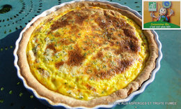 Quiche aux asperges et à la truite fumée