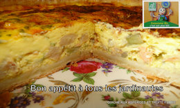 Quiche aux asperges et à la truite fumée