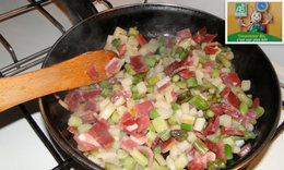 Crêpes fourrées aux asperges et au jambon de Bayonne