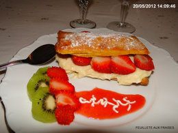 Feuilleté aux fraises