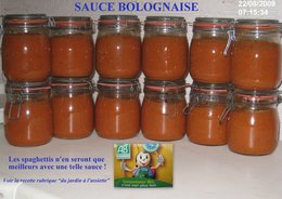 CONSERVES DE SAUCE BOLOGNAISE