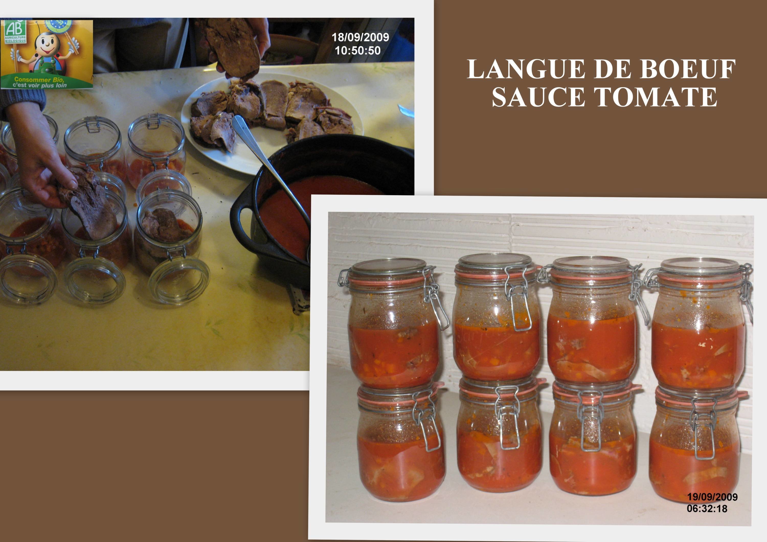 CONSERVE DE LANGUE DE BOEUF SAUCE TOMATE Forum jardinage