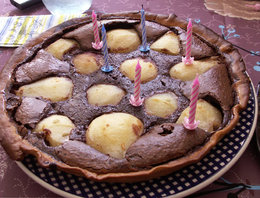 Tarte poires-chocolat