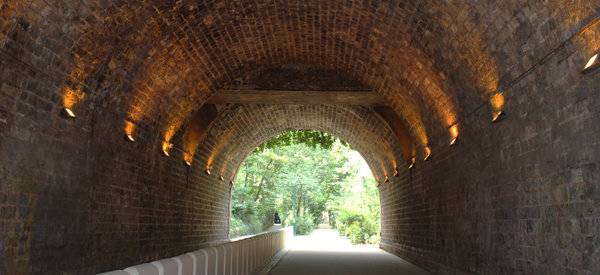 Tunnels qui se fondent dans la végétation